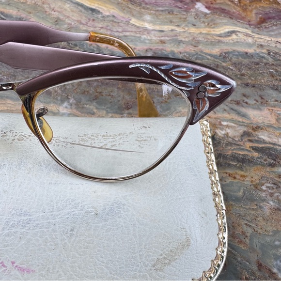 Antique Diamond Cut aluminum frame glasses - Picture 4 of 15